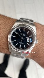 Rolex Datejust Siyah 126334 Oyster 41mm Replika Saat
