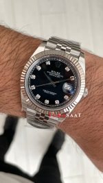 Rolex Datejust Siyah Taşlı 126334 Jubilee Black Diamond Dial 41mm Swiss ETA Saat Copy Clean
