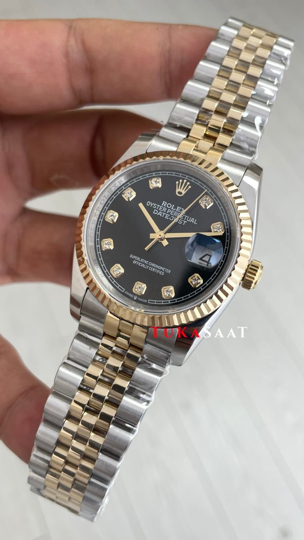 Rolex Datejust Siyah Taşlı 126233 Lady Jubilee 36mm Diamond Black Two Tone Gold Kadın Saati Rolex Datejust Siyah Taşlı 126233 Lady Jubilee 36mm Diamond Black Two Tone Gold Kadın Saati