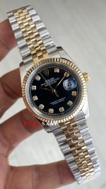 Rolex Datejust Siyah Taşlı 126233 Lady Jubilee 36mm Diamond Black Two Tone Gold Kadın Saati