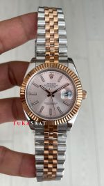 Rolex Datejust Sundust 126331 Jubilee 41mm Two Tone Rose Replika Saat