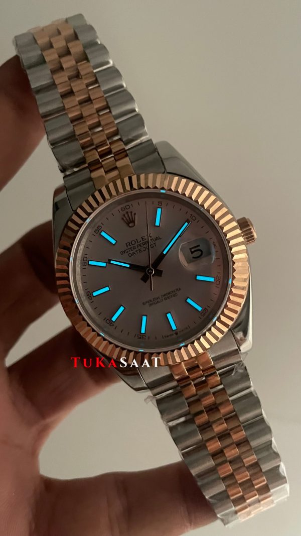 Rolex Datejust Sundust 126331 Jubilee 41mm Two Tone Rose Replika Saat Rolex Datejust Sundust 126331 Jubilee 41mm Two Tone Rose Replika Saat