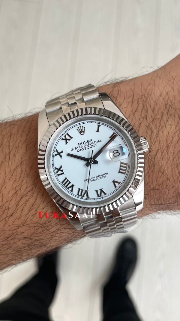 Rolex Datejust White Romen 126334 Jubilee Beyaz Romen Kadran 41mm Replika Saat Rolex Datejust White Romen 126334 Jubilee Beyaz Romen Kadran 41mm Replika Saat