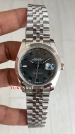 Rolex Datejust Wimbledon 126300 Smooth Bezel Jubilee 41mm Replika Saat