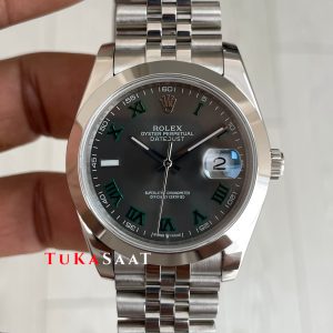 Rolex Datejust Wimbledon 126300 Smooth Bezel Jubilee 41mm Replika Saat