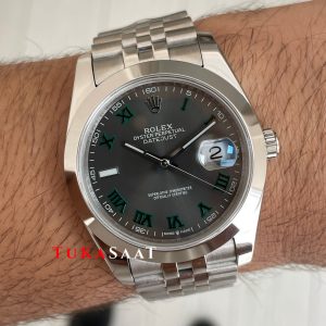 Rolex Datejust Wimbledon 126300 Smooth Bezel Jubilee 41mm Replika Saat
