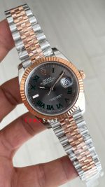 Rolex Datejust Wimbledon 126331 Jubilee Rose Two Tone 41mm DD3235 V2 Super Clone Swiss ETA Saat AR Factory