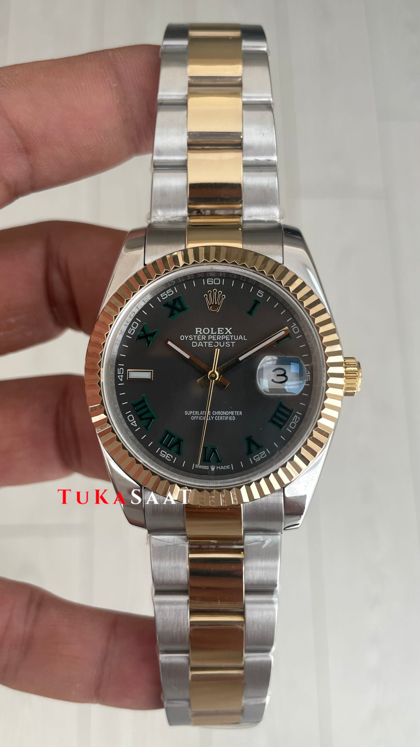 Rolex Datejust Wimbledon 126333 Oyster 41mm Replika Saat Rolex Datejust Wimbledon 126333 Oyster 41mm Replika Saat