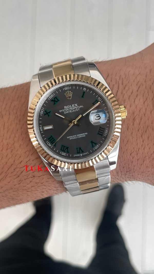 Rolex Datejust Wimbledon 126333 Oyster 41mm Replika Saat Rolex Datejust Wimbledon 126333 Oyster 41mm Replika Saat