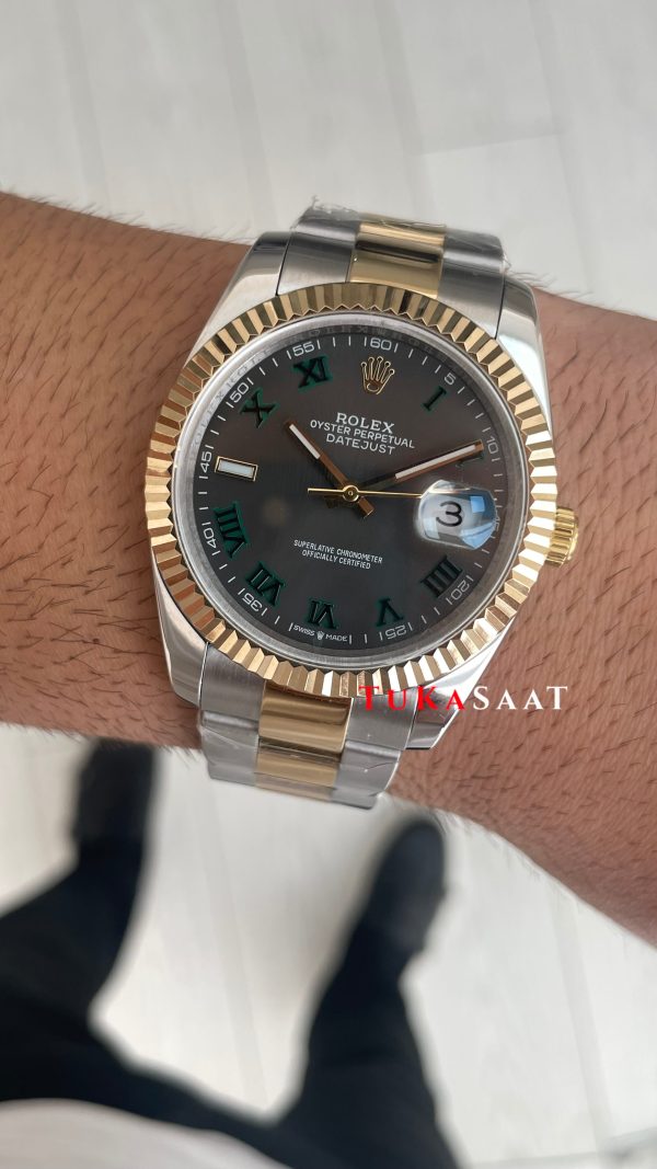 Rolex Datejust Wimbledon 126333 Oyster 41mm Replika Saat Rolex Datejust Wimbledon 126333 Oyster 41mm Replika Saat
