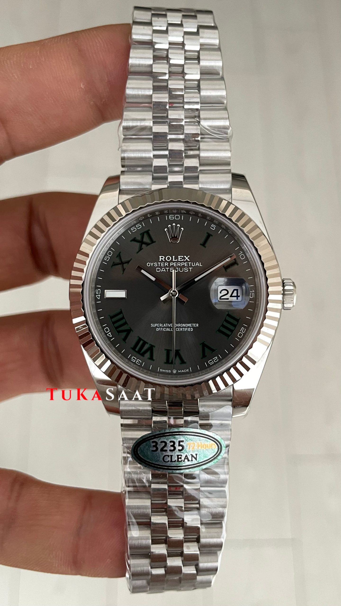 Rolex Datejust Wimbledon 126334 Jubilee 41mm 3235 Swiss ETA Saat Copy Clean Rolex Datejust Wimbledon 126334 Jubilee 41mm 3235 Swiss ETA Saat Copy Clean