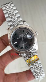 Rolex Datejust Wimbledon 126334 Jubilee 41mm DD3235 V2 Super Klon Swiss ETA Saat AR Factory