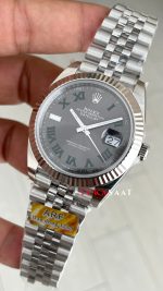 Rolex Datejust Wimbledon 126334 Jubilee 41mm DD3235 V2 Super Klon Swiss ETA Saat AR Factory