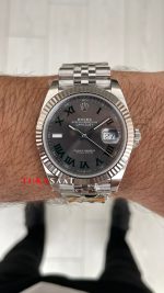 Rolex Datejust Wimbledon 126334 Jubilee 41mm DD3235 V2 Super Klon Swiss ETA Saat AR Factory