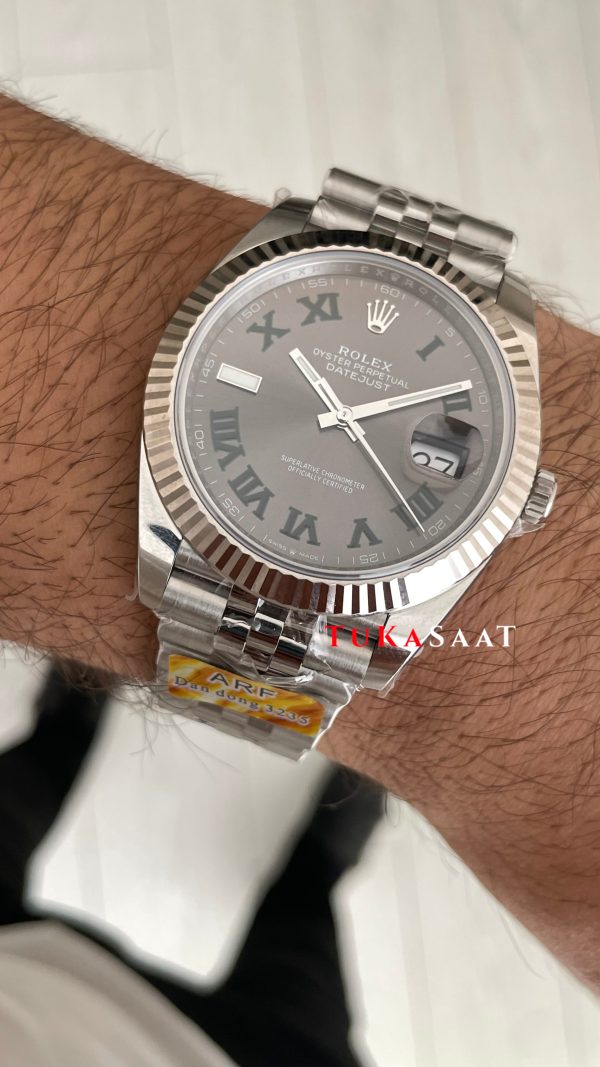 Rolex Datejust Wimbledon 126334 Jubilee 41mm DD3235 V2 Super Klon Swiss ETA Saat AR Factory