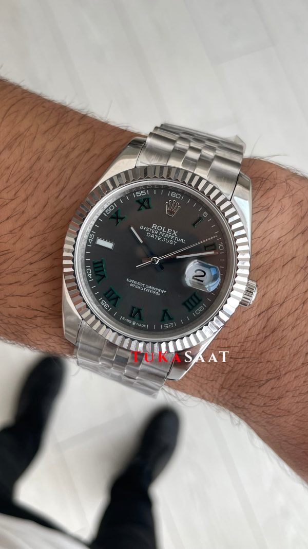 Rolex Datejust Wimbledon 126334 Jubilee 41mm Replika Saat