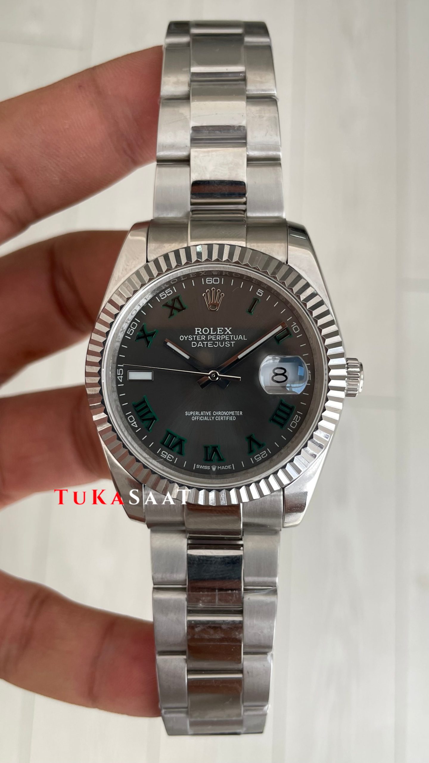 Rolex Datejust Wimbledon 126334 Oyster 41mm Replika Saat Rolex Datejust Wimbledon 126334 Oyster 41mm Replika Saat