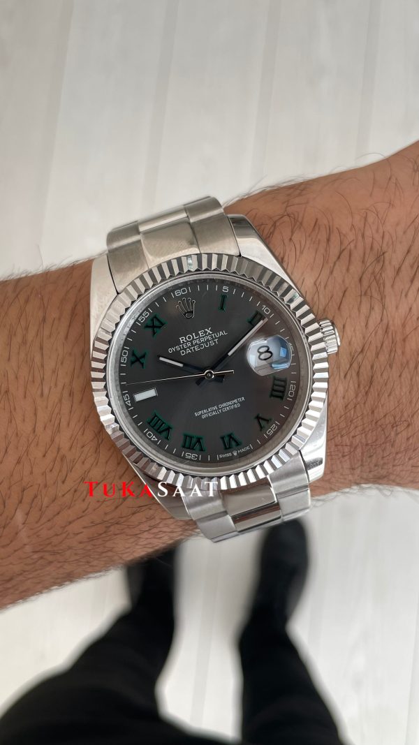 Rolex Datejust Wimbledon 126334 Oyster 41mm Replika Saat Rolex Datejust Wimbledon 126334 Oyster 41mm Replika Saat