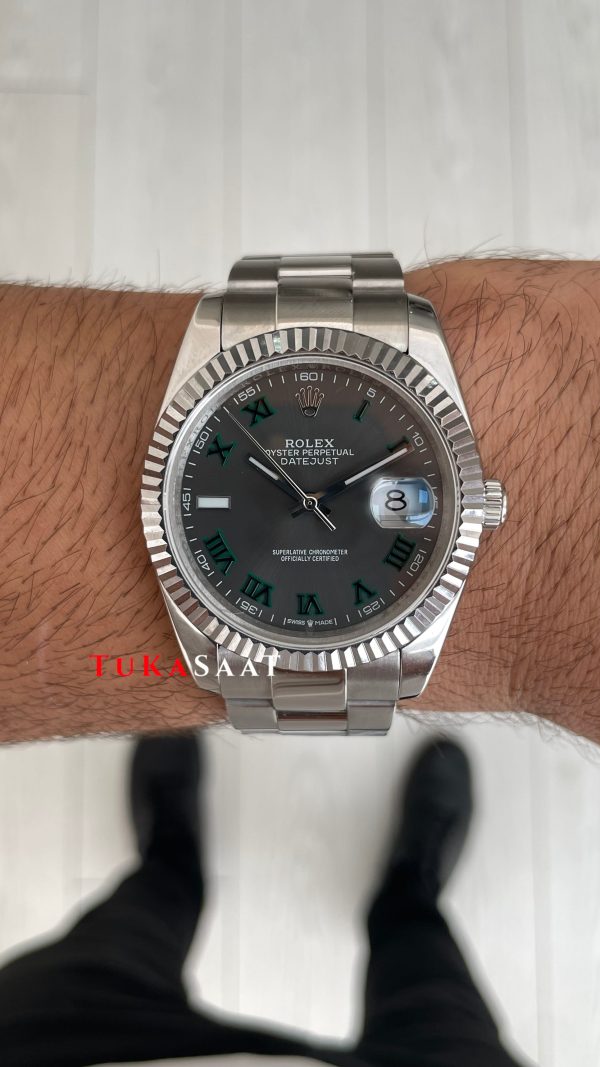 Rolex Datejust Wimbledon 126334 Oyster 41mm Replika Saat Rolex Datejust Wimbledon 126334 Oyster 41mm Replika Saat