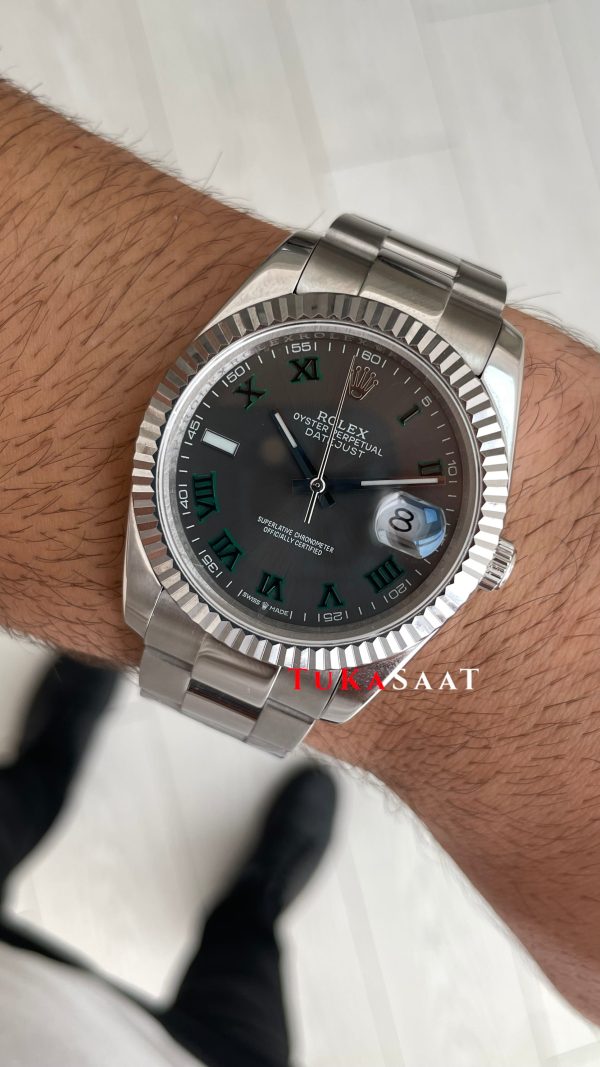 Rolex Datejust Wimbledon 126334 Oyster 41mm Replika Saat Rolex Datejust Wimbledon 126334 Oyster 41mm Replika Saat