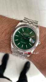 Rolex Datejust Yeşil 126334 Jubilee Mint Green 41mm Replika Saat