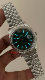 Rolex Datejust Yeşil 126334 Jubilee Mint Green 41mm Replika Saat