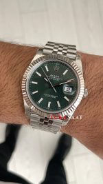 Rolex Datejust Yeşil 126334 Jubilee Mint Green Dial 41mm V2 3235 Super Clone Swiss ETA Saat VS Factory