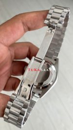 Rolex Day Date Mavi 228239 Blue Roman Dial 40mm Silver Replika Saat