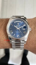 Rolex Day Date Mavi Kadran 228239 Blue Roman Dial 40mm 3255 Super Clone ETA Swiss VS Factory
