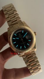 Rolex Day Date Siyah 228238 President 40mm Gold Replika Saat