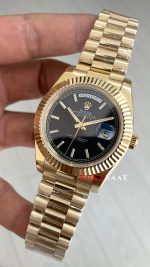 Rolex Day Date Siyah 228238 President 40mm Gold Replika Saat