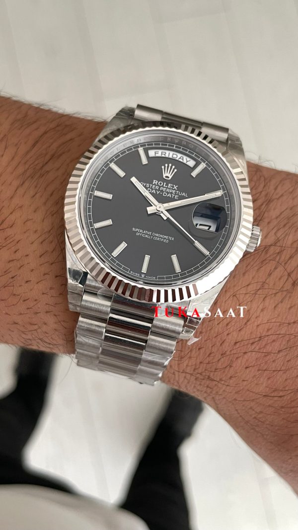 Rolex Day Date Siyah Kadran 228239 Bright Black Dial 40mm President 3255 Super Clone ETA Swiss VS Factory
