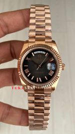 Rolex Day Date Slate Ombre 228235 Rose Arduvaz Kadran 40mm Replika Saat