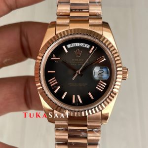 Rolex Day Date Slate Ombre 228235 Rose Arduvaz Kadran 40mm Replika Saat