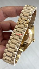 Rolex Day Date Turuncu 128238 Orange Carnelian Diamond Roman Dial Gold 40mm Replika Saat