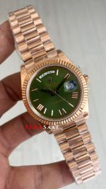 Rolex Day Date Yeşil 228235 Olive Green 40mm Rosegold Swiss ETA Saat GS Factory