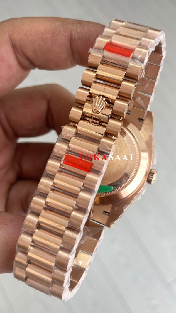 Rolex Day Date Yeşil 228235 Olive Green 40mm Rosegold Swiss ETA Saat GS Factory