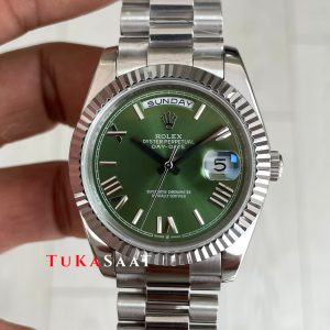 Rolex Day Date Yeşil Kadran 228239 Olive Green 40mm Replika Saat