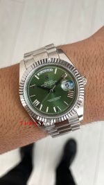 Rolex Day Date Yeşil Kadran 228239 Olive Green 40mm Replika Saat