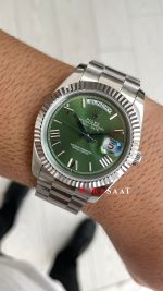 Rolex Day Date Yeşil Kadran 228239 Olive Green 40mm Replika Saat