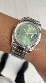 Rolex Day Date Yeşil Kadran 228239 Olive Green 40mm Replika Saat