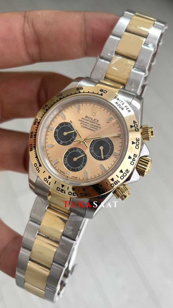 Rolex Daytona Cosmograph 126503 Champagne Two Tone Gold 40mm Replika Saat