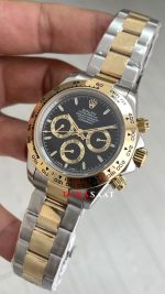 Rolex Daytona Cosmograph 126503 Two Tone Gold 40mm Siyah Kadran Replika Saat