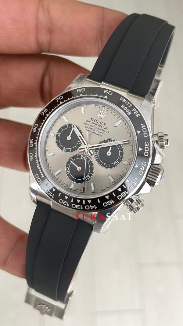 Rolex Daytona Ghost 126519LN Oysterflex Gri Kadran 40mm 4131 Super Clone Swiss Eta Saat QF Factory Rolex Daytona Ghost 126519LN Oysterflex Gri Kadran 40mm 4131 Super Clone Swiss Eta Saat QF Factory