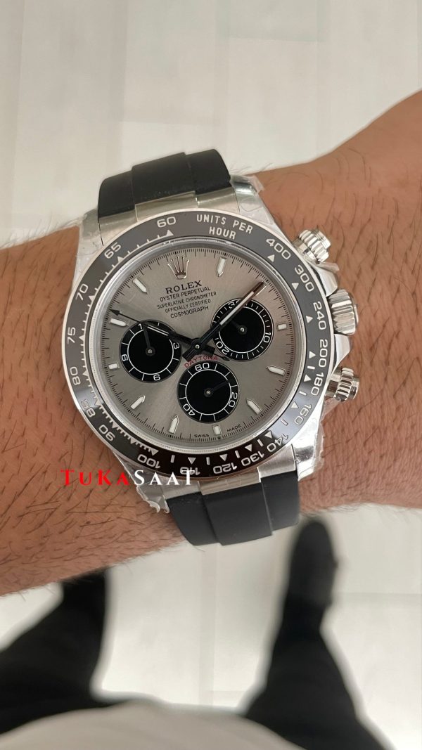 Rolex Daytona Ghost 126519LN Oysterflex Gri Kadran 40mm 4131 Super Clone Swiss Eta Saat QF Factory Rolex Daytona Ghost 126519LN Oysterflex Gri Kadran 40mm 4131 Super Clone Swiss Eta Saat QF Factory