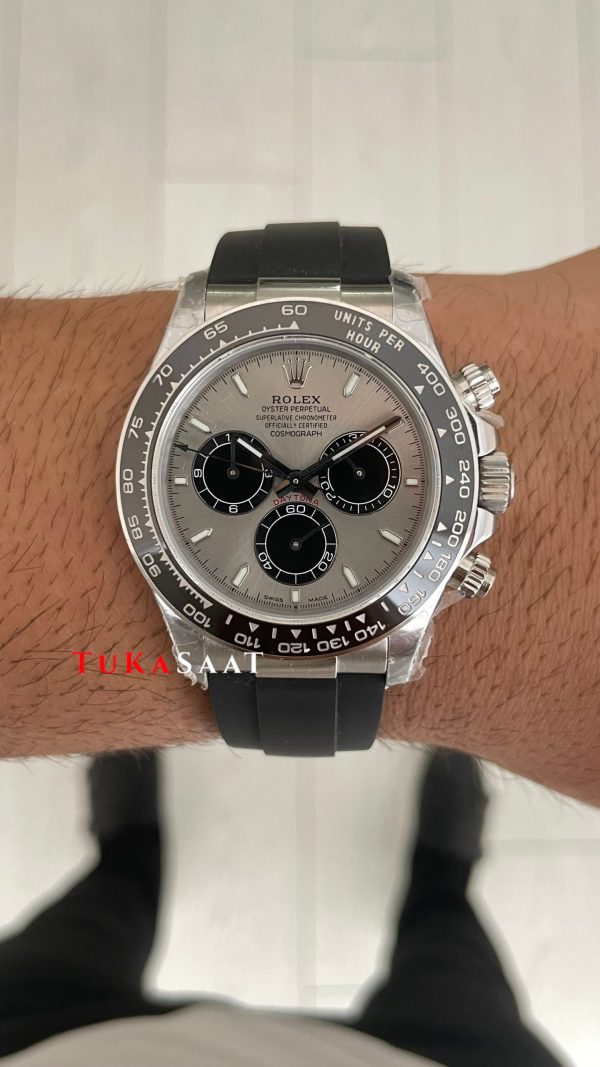 Rolex Daytona Ghost 126519LN Oysterflex Gri Kadran 40mm 4131 Super Clone Swiss Eta Saat QF Factory Rolex Daytona Ghost 126519LN Oysterflex Gri Kadran 40mm 4131 Super Clone Swiss Eta Saat QF Factory