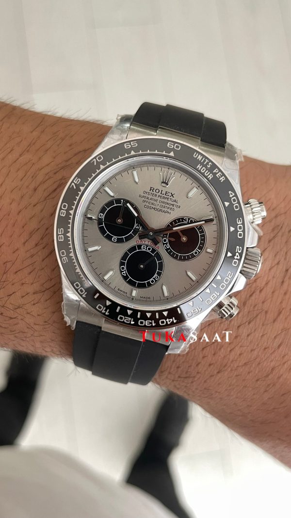 Rolex Daytona Ghost 126519LN Oysterflex Gri Kadran 40mm 4131 Super Clone Swiss Eta Saat QF Factory Rolex Daytona Ghost 126519LN Oysterflex Gri Kadran 40mm 4131 Super Clone Swiss Eta Saat QF Factory
