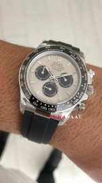 Rolex Daytona Ghost 126519LN Oysterflex Gri Kadran 40mm 4131 Super Clone Swiss Eta Saat QF Factory