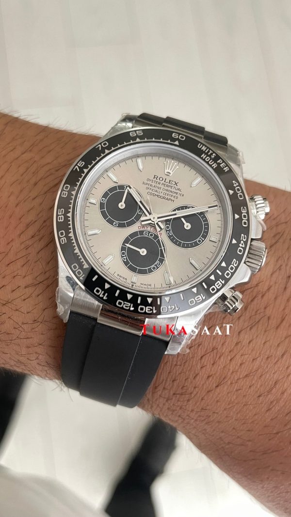 Rolex Daytona Ghost 126519LN Oysterflex Gri Kadran 40mm 4131 Super Clone Swiss Eta Saat QF Factory Rolex Daytona Ghost 126519LN Oysterflex Gri Kadran 40mm 4131 Super Clone Swiss Eta Saat QF Factory