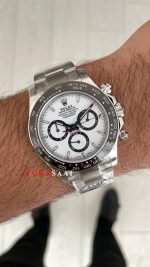 Rolex Daytona Panda 126500LN Beyaz Kadran 40mm 4130 Super Clone Swiss ETA Saat Clean Factory
